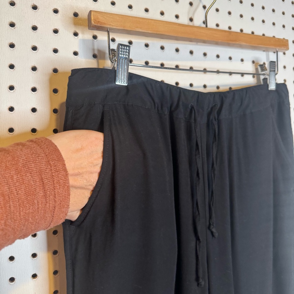 Madewell | 100% Viscose Track Trousers in True Black Sz. S - Picture 3 of 7